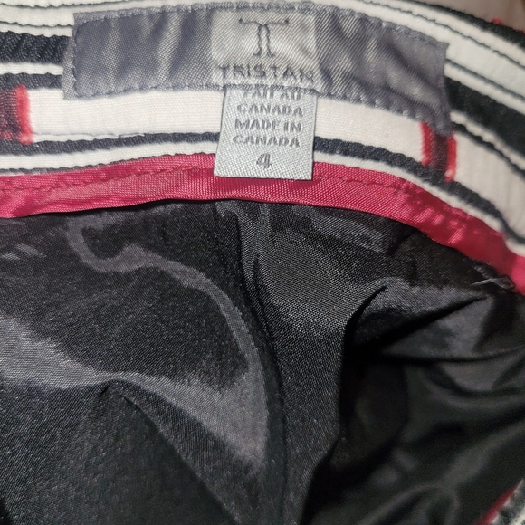 Tristan Striped A Line Pleated Skirt with Bow Detail 4 - Picture 5 of 5